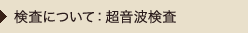 検査について：超音波検査