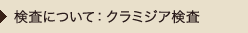 検査について：クラミジア検査