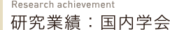 研究業績：国内学会